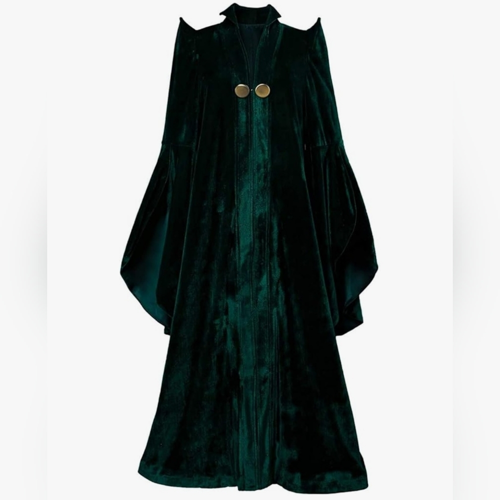 For us Womens Halloween Professor Cosplay Costume Sorceress Cloak Robe XS